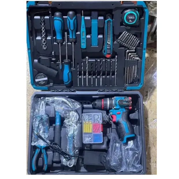 Brand New Cordless Drill and Hardware Tool Kit - 1