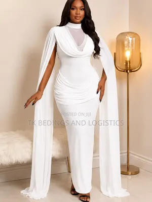 Ladies Bodycon Dress with High Neck Mesh
