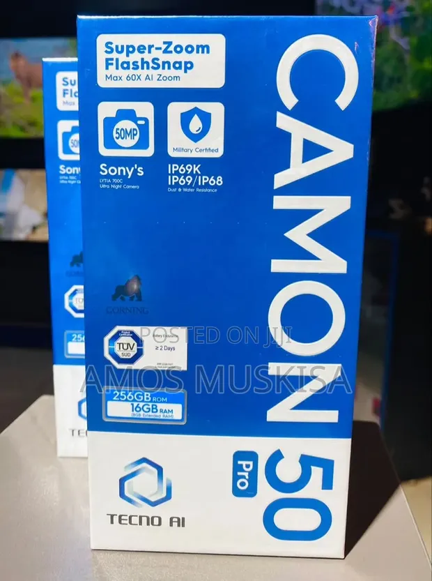 New Tecno Camon 50 Pro 256GB Black - 1
