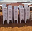 Stackable Plastic Chairs - White - 1