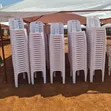 Stackable Plastic Chairs - White - 2