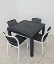 Dining Plastic Table and Chairs Set - 1