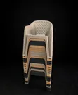 1pc Diamond Patterned Plastic Chairs - 1