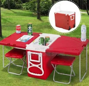 Multi-Function Rolling Cooler with Table & Chairs