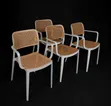 Gray Plastic Chairs - Set of 4 - 2
