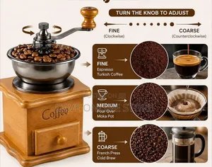 Vintage Wooden Manual Coffee Grinder
