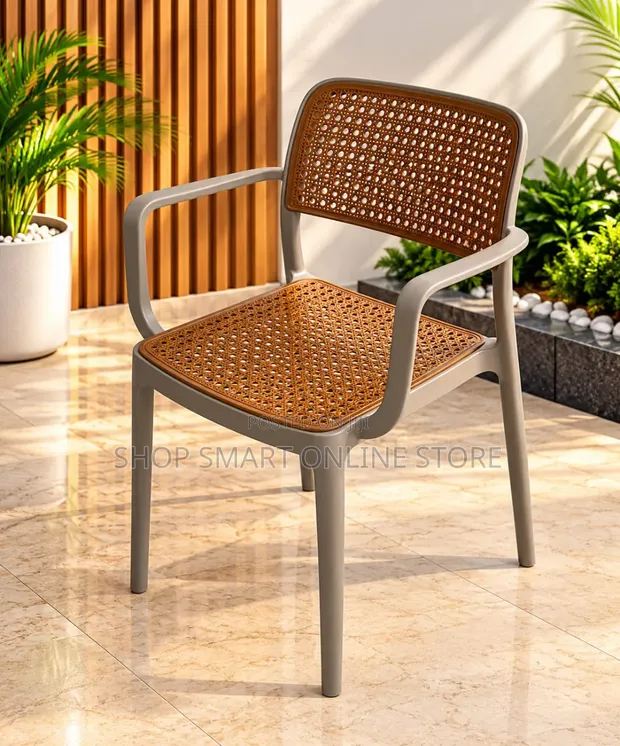 Ergonomic Mesh Back Plastic Chairs with Armrests - 1