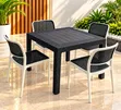 4-Seater Dining Table and Chairs Set - 1