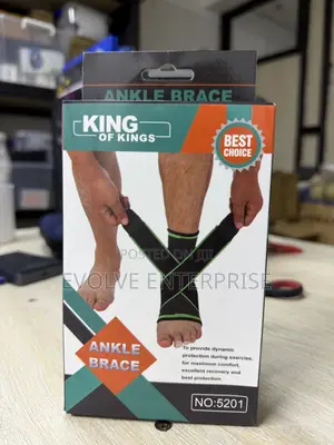 Adjustable Ankle Brace - Black/Green