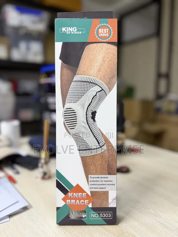 Full Knee Support Brace - White - 1