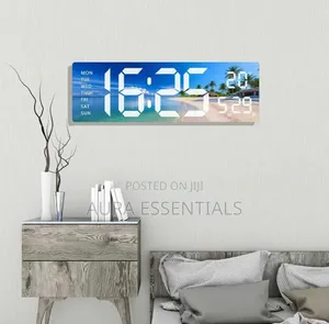Modern Large Rectangular LED Digital Wall Clock
