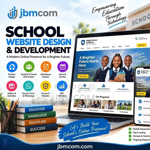 Professional School Website Design & Development Uganda - 1