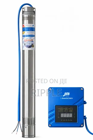 1500W Solar Borehole Pump, 159m Head, 4800 L/H