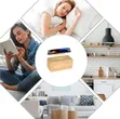 Wooden Digital Alarm Clock with Wireless Charging - 1