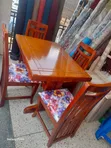 Solid Hardwood Dining Table with 4 Chairs - 1