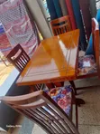 Solid Hardwood Dining Table with 4 Chairs - 2