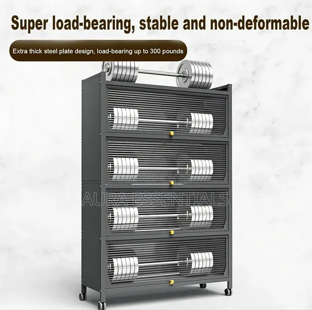 5 Tier Freestanding Kitchen Storage Shelf Rack with Wheels - 1