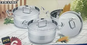 LERANBE 6-Piece Stainless Steel Cookware Set