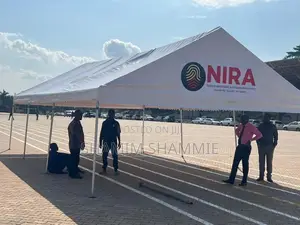 100 Seater PVC Tent with Logo and Heavy Duty Metal Frame