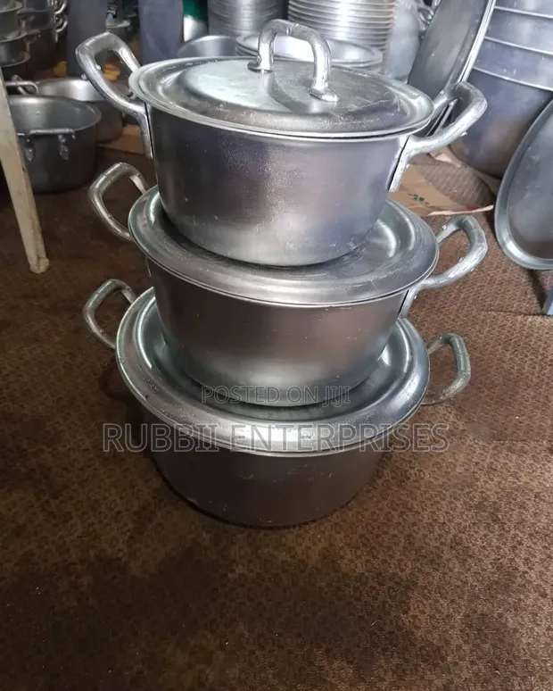 Aluminium Saucepans - 3 Piece Set - 1