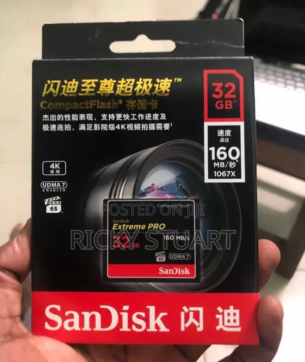SanDisk 32GB Extreme PRO CompactFlash Memory Card - 1