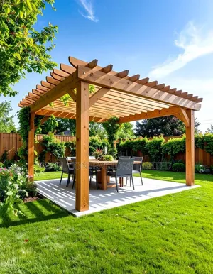 Square Wooden Pergolas - Customization Available