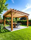 Square Wooden Pergolas - Customization Available - 1