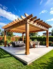 Square Wooden Pergolas - Customization Available - 2