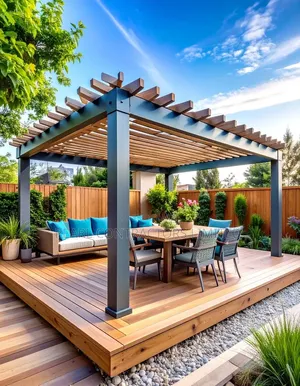 Mixed Wood and Steel Pergolas from 380,000 UGX/sqm