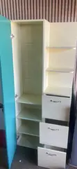 Modern Dressing Mirror with Drawers and Shelves - 3