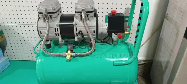 DCA 25L Silent Oil-Free Double Piston Air Compressor - 1