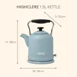 UK Haden Highclere 1.5L Vintage Rapid Boil Stainless Steel Kettle - 5