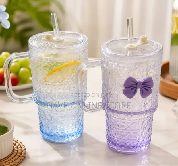 600ml Textured Glass Tumbler - 1