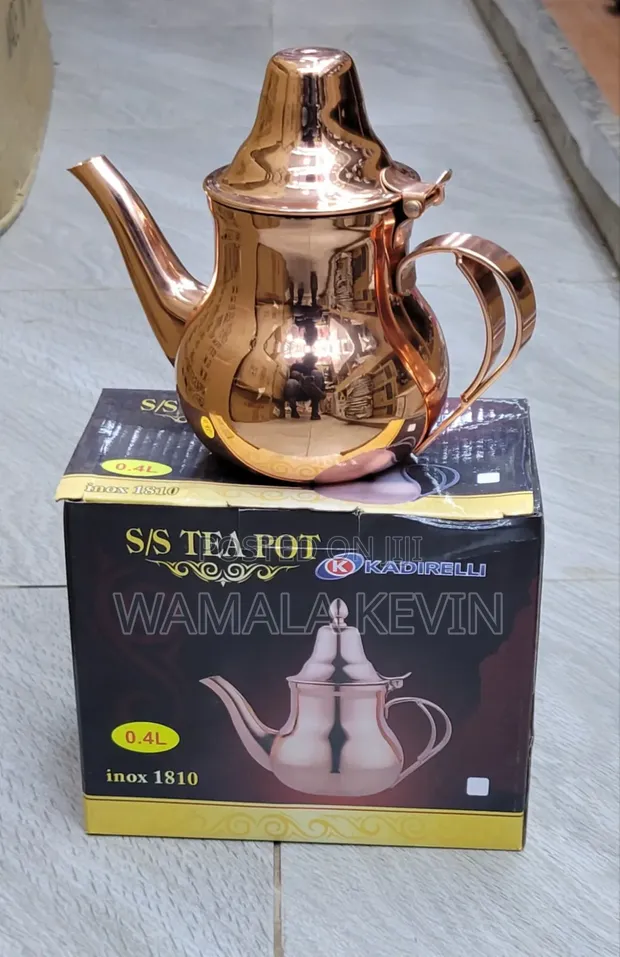 Stainless Steel Tea Pot - Rose Gold - 1