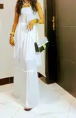 Luxury Ladies Halter-Neck Flowing Maxi Dresses - 2