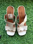 Ladies White T-Strap Shoes - Size 40 - 2