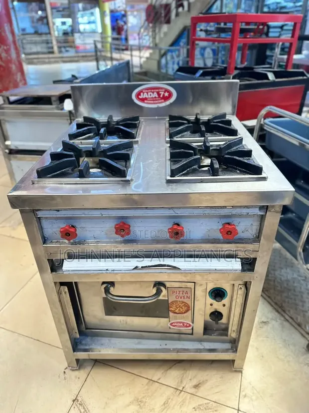 JADA 7-Star Commercial 4-Burner Gas Range with Pizza Oven - 1