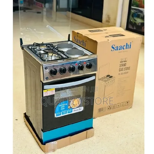 Saachi 2 Electric + 2 Gas Stand Cooker 50x50 - 1