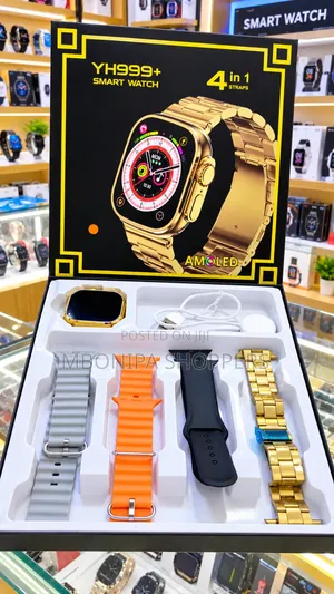 YH999+ AMOLED Smart Watch - 4-in-1 Straps