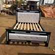Queen 5x6 Bed Frame - White and Black - 2