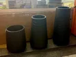 Modern Glossy Taupe/Grey Spiral-Ribbed Decorative Vase - 2