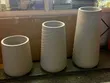 Modern Glossy Taupe/Grey Spiral-Ribbed Decorative Vase - 3