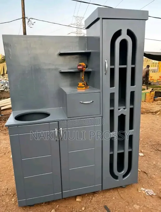 Gray Kitchen Cabinet / Gas Cabinet - 1