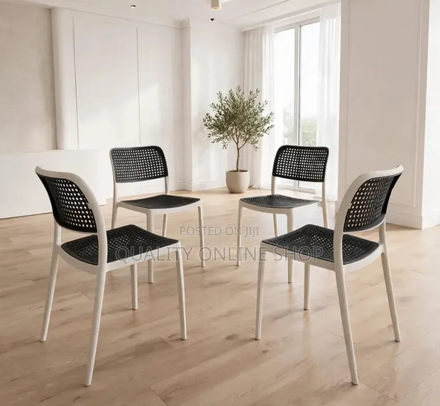 Eco Deco Plastic Dining Chairs (Set of 4) - 1
