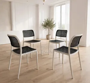 Eco Deco Plastic Dining Chairs (Set of 4)