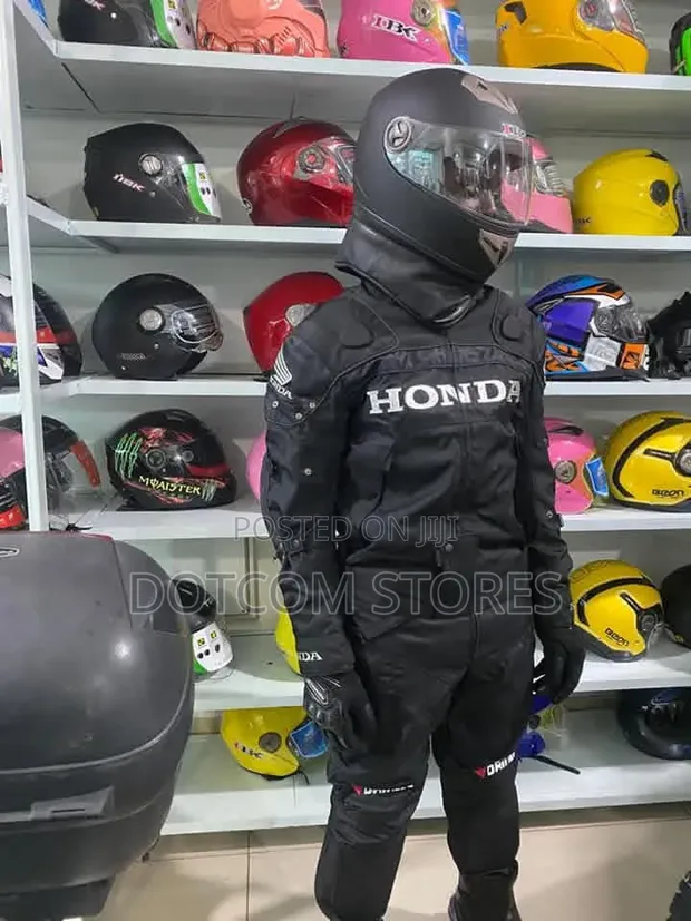 Honda All-Weather Motorcycle Riding Suit with Helmet - 1