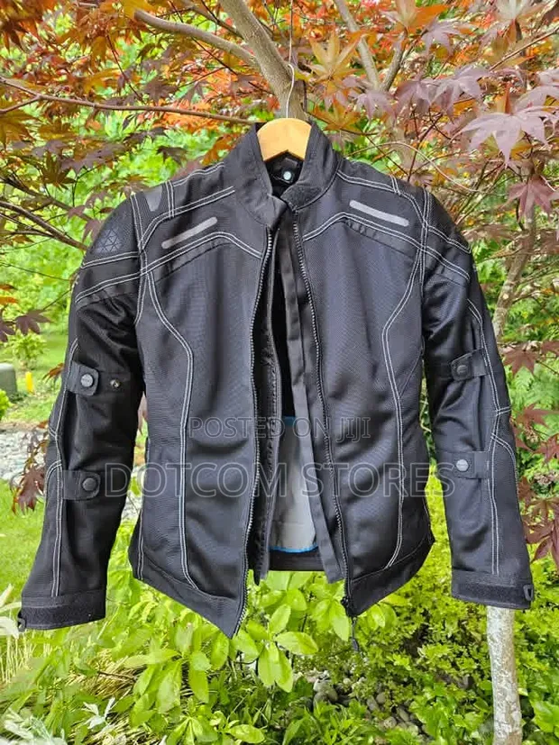 Classic Black Textile Motorcycle Riding Jacket - 1