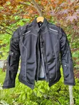 Classic Black Textile Motorcycle Riding Jacket - 1