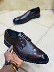 AfriShoes Brown Leather Oxfords - Men's Dress Shoes - 2
