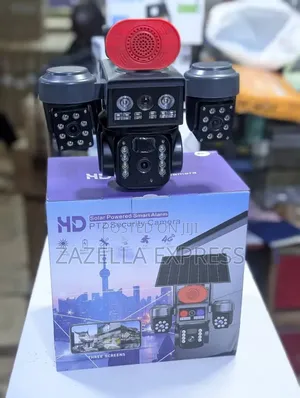 Solar-Powered 4G 3-Lens PTZ Security Camera